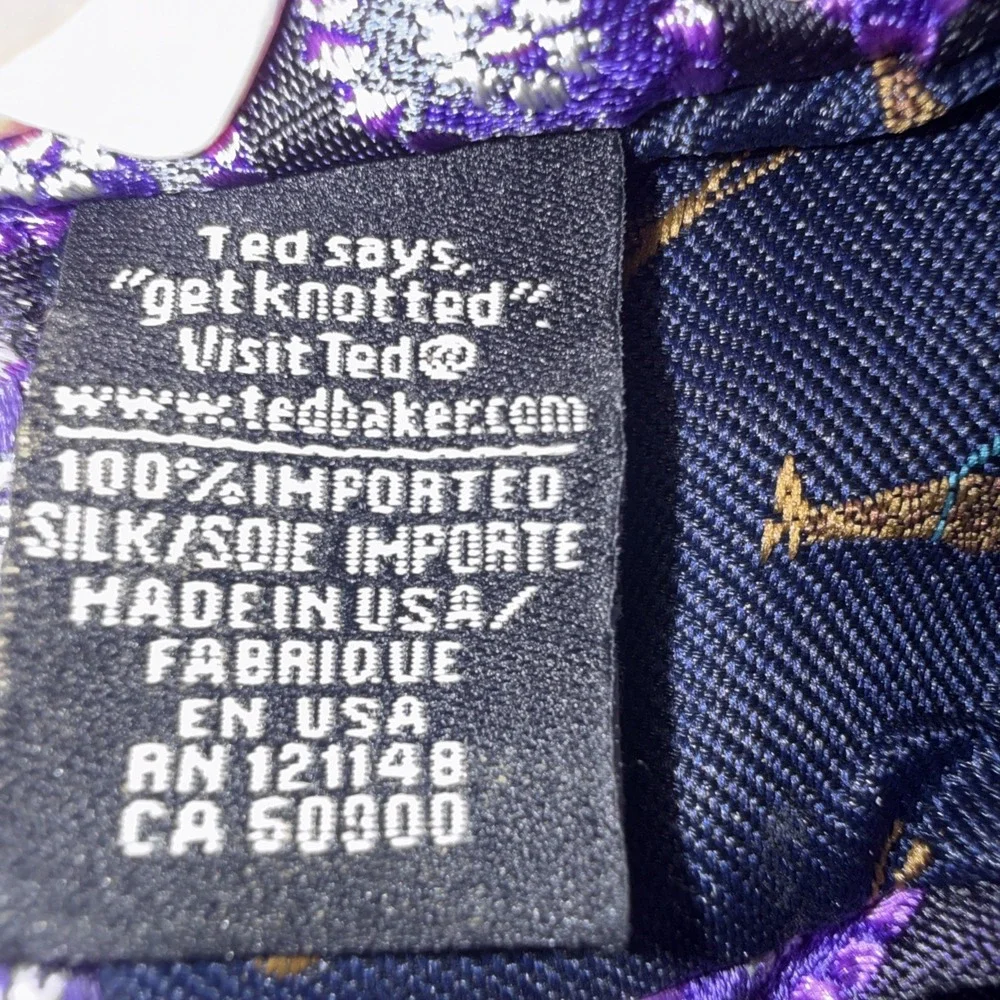 Ted Baker London Men's Silk Purple 3